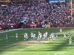The Giants on offense at Washington