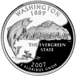 Washington quarter dollar coin