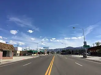 E Street (U.S. Route 95) in downtown Hawthorne