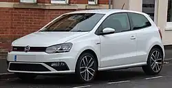 Front-three-quarter view of a three-door car with fog lamps and alloy wheels