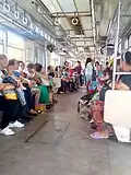 Interior of PNR EMU 203 coach (2017)