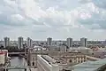 View from Berlin Cathedral to the residential tower blocks on Fischerinsel, 2024