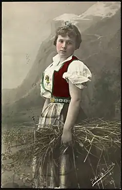 Woman in national costume c. 1909