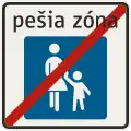 318 – End of pedestrian zone (formerly used )