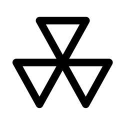 Sandy Denny's symbol of three downward-pointing equilateral triangles