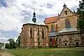 The north facade of the church, with the Prince's and Loreto chapels visible