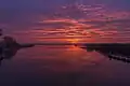 Sunset over the lake