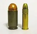 9×18mm Makarov compared to a .22LR hollow point
