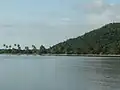 Looking from the boat ramp towards the main township