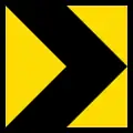 (T5-5) Single chevron marker (right)