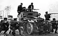 In action at a roadblock in 1914