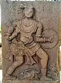 A hero stone (veeragallu) at the museum
