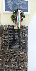 Memorial plaque to the heroes of the 1703-1711 War of Independence led by Ferenc Rákóczi on the wall of the former salt house