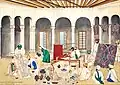 A shawl weaver's shop, by Bishan Singh, likely Amritsar, ca.1874–75