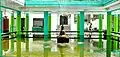 The central fountain and ablution area are covered by a new-build canopy.