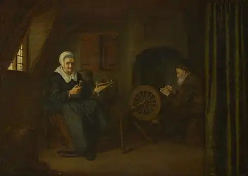 Tobit and Anna, Abraham De Pape,  1658 National Gallery of London