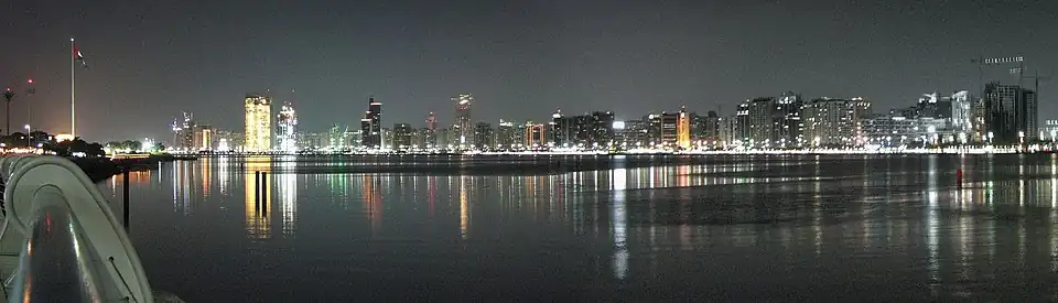 Image 2The night skyline of Abu Dhabi