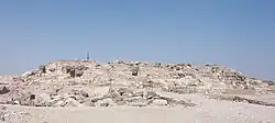 Photograph of a ruined pyramid