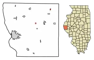 Location of La Prairie in Adams County, Illinois.