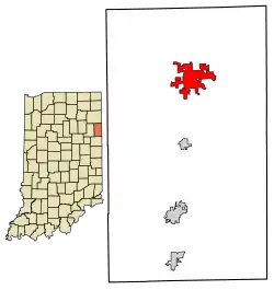 Location of Decatur in Adams County