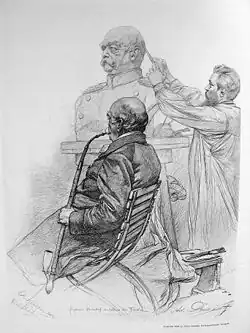 Bismarck sitting for Adolf von Donndorf (1892)