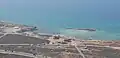 Aerial view of the beach and the chapel