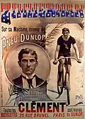 Arthur Augustus Zimmerman using Dunlop tyres. 1894. (By Jean de Paleologu)