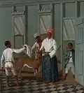 Servants washing a deer ca. 1775[17]