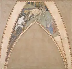Sketch for the 1900 Exposition fresco Ilmarinen Plowing the Field of Vipers, 1899