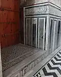 Marble dado and thuluth inscription along the lower walls of the mausoleum