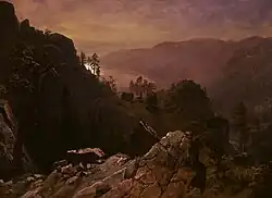 Albert Bierstadt, Dawn at Donner Lake, California, c. 1871–73