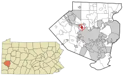 Location in Allegheny County and the U.S. state of Pennsylvania.