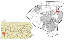 Location in Allegheny County and the U.S. state of Pennsylvania.