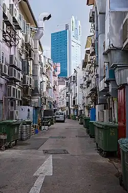 Image 17The old and the new Singapore as seen from an alley behind Boat Quay (2023) (from History of Singapore)