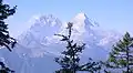 The Alpspitze (right) and Hochblassen (left) from the Schachen ascent