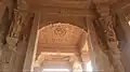 Carvings on temple wall and pillars