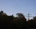 Garland-like communication cable on the ground conductor of a 110 kV-line