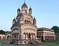 The famous Annapurna Temple, Titagarh of Barrackpore of North 24 Parganas. It was built by her youngest daughter, Jagadamba and her son in law Babu Mathurmohan Biswas. This temple resembles the famous Dakshineswar Temple.