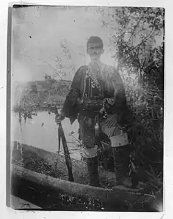 Petkov at Giannitsa Lake, photographed by Albert Sonnichsen