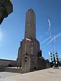 The Slovenian flag on Statehood Day.
