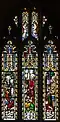 Stained glass window of St Patrick's (COI) Cathedral, depicting Moses and Jethro (left light)