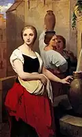 Marguerite at the fountain, 1858