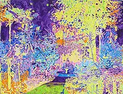 Tjaša Iris, magic Fountain, acryl on canvas, 90 x 120 cm, 2012