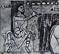 1050-1100, Germany. English: Asaph playing chime bells, Pommersfeld Bible, Gräflich Schönbornsche Bibliothek, 334, fol. II 148