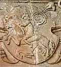Frieze depicting the emblem of the Captain of 25 lances