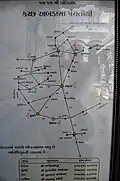 A map of Abdasa ni Panchtirthi – five Jain temples of Abdasa Taluka.