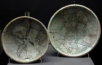 Almohad clay bowls (ataifores&nbsp;[es]) found in the castle of Alarcos&nbsp;[es]