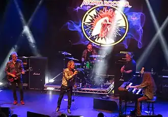Performing in 2021 (from left to right): Steve Bolton, Pete French, Paul Everett, Shug Millidge and Adrian Gautrey
