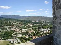 Aubenas seen from the castle ramparts