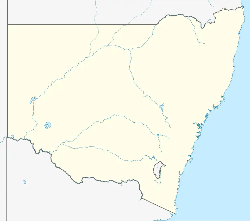 Map showing the location of Wellington Caves
